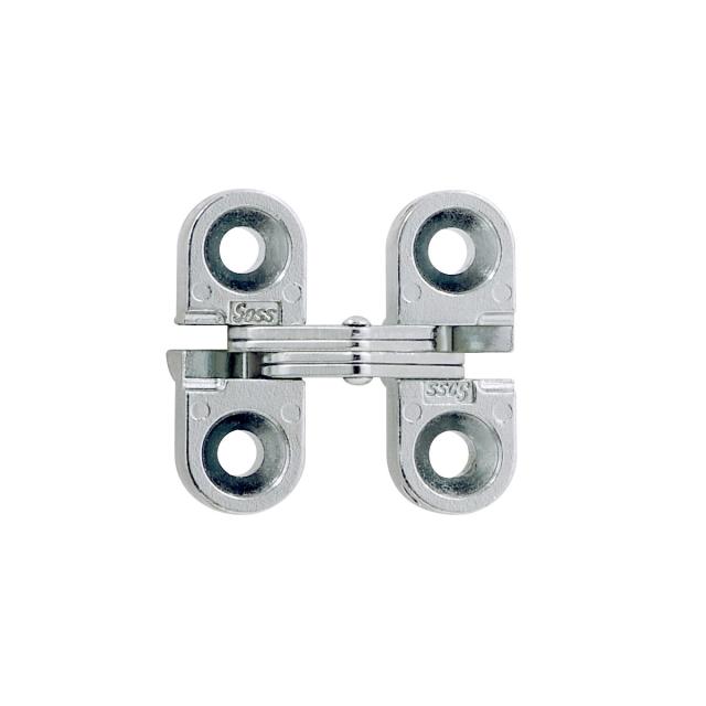 Cabinet Hinges | 1″ (25mm)H Invisible Hinges, Cabinet Type, 1/2″ Min. Material Thickness – PAIR Cabinet Hardware Brass-Satin/Chrome-Satin