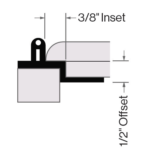 Cabinet Hinges | 1/2in. Offset Face Frame Mount Non-Self Closing Cabinet Hinge Cabinet Hardware Cabinet Hinges