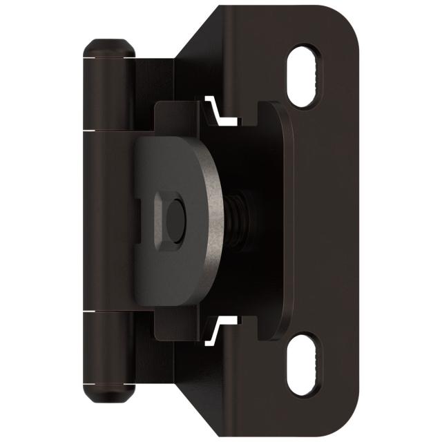 Cabinet Hinges | 1/4″ Overlay Single Demountable Partial Wrap Self Closing Cabinet Hinge – PAIR Cabinet Hardware Black-Matte/Bronze-Oil Rubbed/Champagne Bronze/Golden Champagne/Nickel/Nickel-Satin