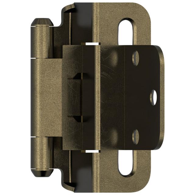 Cabinet Hinges | 3/8″ Inset Partial Wrap Self Closing Cabinet Hinge – PAIR Cabinet Hardware Black-Matte/Brass-Antique/Bronze-Oil Rubbed/Champagne Bronze/Chrome-Polished/Golden Champagne/Nickel-Satin