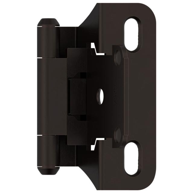 Cabinet Hinges | Adjustable 1/4″ Overlay Partial Wrap Self Closing Cabinet Hinge – PAIR Cabinet Hardware Black-Matte/Bronze-Oil Rubbed/Champagne Bronze/Chrome-Polished/Golden Champagne/Nickel-Satin