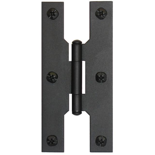 Cabinet Hinges | Flush Smooth Iron Non-Self Closing H Style 4″ (102mm) Cabinet/Light Interior Door Hinge – PAIR (Flat Black) Cabinet Hardware Cabinet Hinges