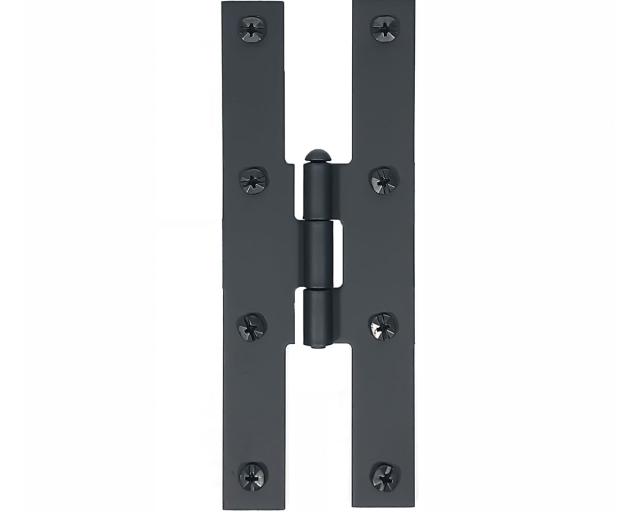 Cabinet Hinges | Flush Smooth Iron Non-Self Closing H Style 7″ (178mm) Door Hinge – PAIR (Flat Black) Cabinet Hardware Cabinet Hinges