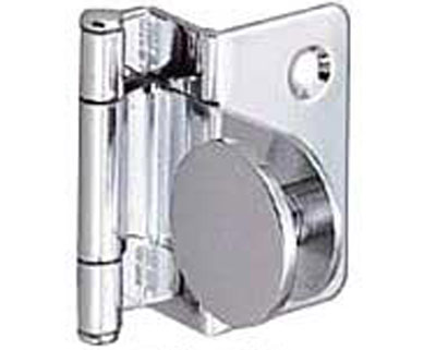 Cabinet Hinges | Half Overlay Partial Wrap Non-Self Closing Glass Door Hinge – EACH (Satin Stainless Steel) Cabinet Hardware Cabinet Hinges