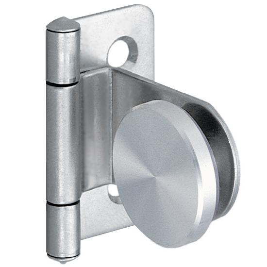 Cabinet Hinges | Inset Partial Wrap Non-Self Closing Glass Door Hinge – EACH (Satin Stainless Steel) Cabinet Hardware Cabinet Hinges