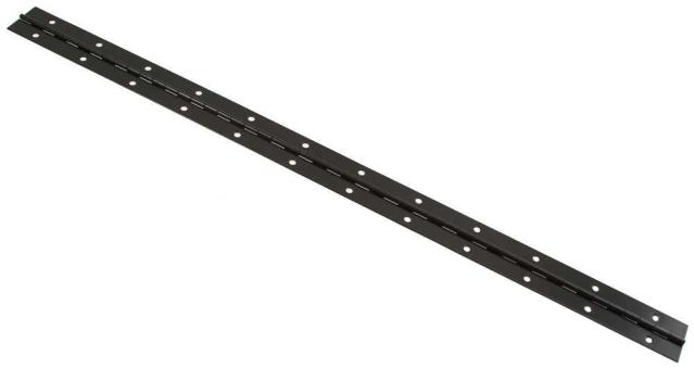 Cabinet Hinges | Medium-Gauge Steel 1-1/2″ (38mm) x 24″ (610mm) Continuous Piano Hinge  – EACH (Black) Cabinet Hardware Cabinet Hinges