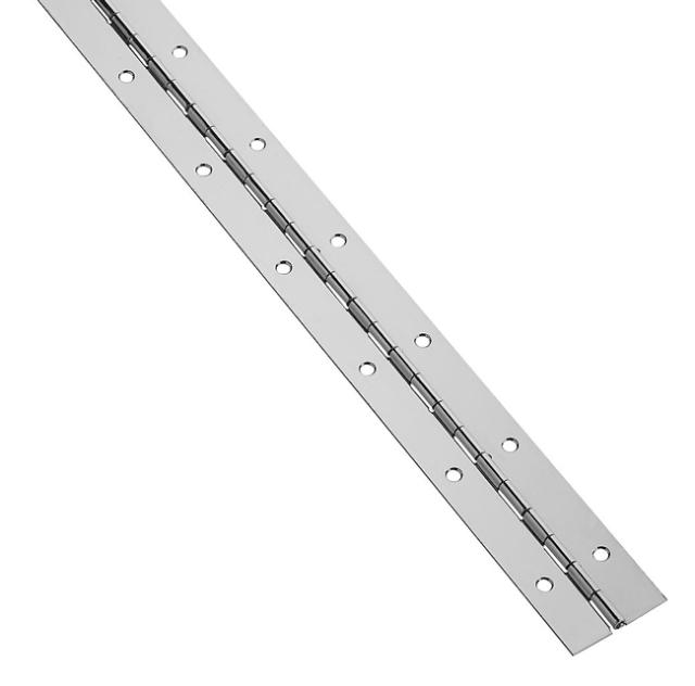 Cabinet Hinges | National V570 Medium-Gauge Steel 1-1/2″ (38mm) x 72″ (1829mm) Continuous Piano Hinge  – EACH (Bright Nickel) Cabinet Hardware Cabinet Hinges