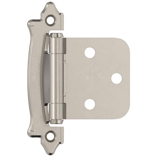 Cabinet Hinges | Variable Overlay Face Frame Mount Self Closing Cabinet Hinge – PAIR (Sterling Nickel) Cabinet Hardware Cabinet Hinges