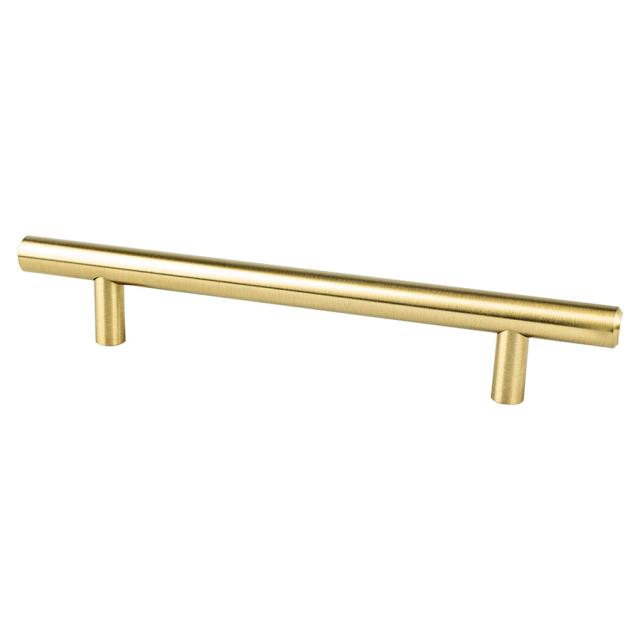 Cabinet Knobs & Pulls | 5″ (128mm) Center-to-Center Cabinet Bar Pull – 7-3/8″ (187mm) Overall Length (Modern Brushed Gold) Cabinet Hardware Cabinet Knobs & Pulls