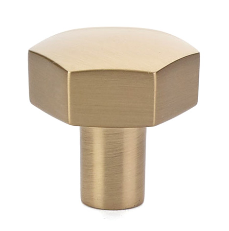 Cabinet Knobs & Pulls | Urban Modern 1-1/8″ (29mm) Hex Cabinet Knob (Satin Brass) Cabinet Hardware Cabinet Knobs & Pulls