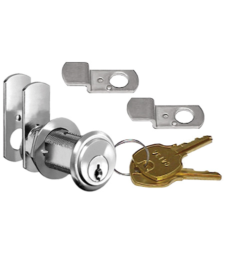 Cabinet Locks | National 1-1/16″ Pin Tumbler Cylinder Cam Lock with Keyed Options (Dull Chrome) Cabinet Hardware Cabinet Locks