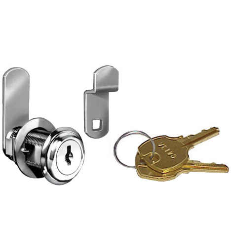 Cabinet Locks | National 1-3/16″ Disc Tumbler Cylinder Cam Lock with Keyed Options (Nickel) Cabinet Hardware Cabinet Locks