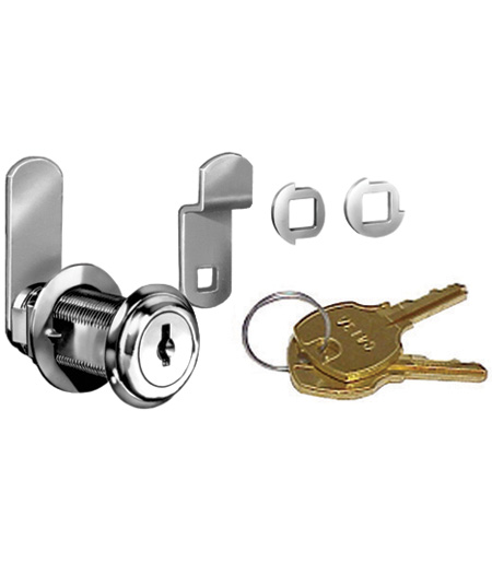 Cabinet Locks | National 1-3/4″ Disc Tumbler Cylinder Cam Lock with Keyed Options (Nickel) Cabinet Hardware Cabinet Locks