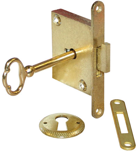 Cabinet Locks | National Full Mortise Chest/Cabinet/Lid Lock – Keyed Alike (Satin Brass) Cabinet Hardware Cabinet Locks