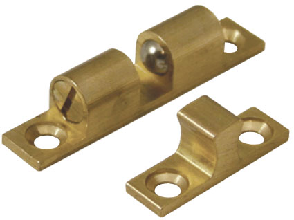 Catches, Latches & Bumpers | 1-11/16″ (43mm) Adjustable Tension Ball Catch (Dull Brass) Cabinet Hardware Catches, Latches & Bumpers