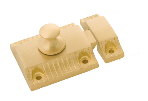 Catches, Latches & Bumpers | 1-3/4″ (44mm) Cabinet Latch (Satin Brass) Cabinet Hardware Catches, Latches & Bumpers