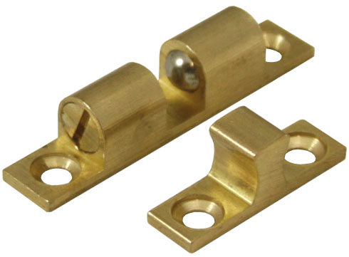 Catches, Latches & Bumpers | 2-23/32″ (69mm) Adjustable Tension Ball Catch (Dull Brass) Cabinet Hardware Catches, Latches & Bumpers