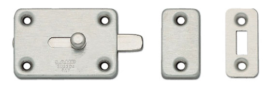 Catches, Latches & Bumpers | 304 Stainless Steel 2-3/16″ (56mm) Slide Bolt (Satin) Cabinet Hardware Catches, Latches & Bumpers