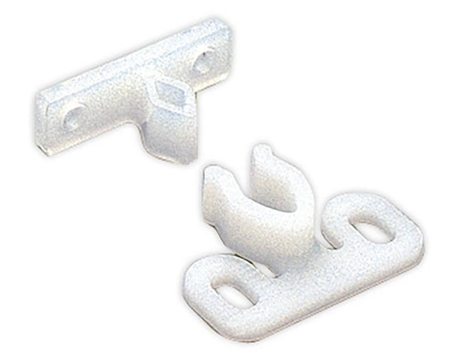 Catches, Latches & Bumpers | Adjustable Knuckle Catch  – EACH (White) Cabinet Hardware Catches, Latches & Bumpers