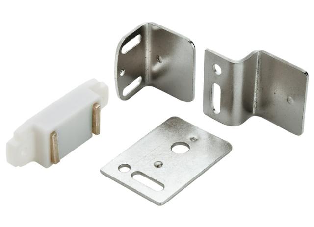 Catches, Latches & Bumpers | Magnetic Catch with 3 Strike Options  – EACH (White) Cabinet Hardware Catches, Latches & Bumpers