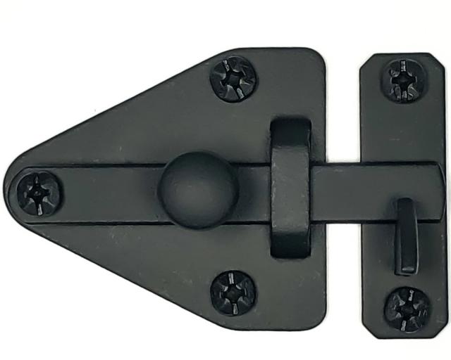 Catches, Latches & Bumpers | Smooth Iron Cabinet Latch (Black) Cabinet Hardware Catches, Latches & Bumpers