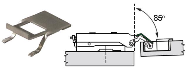 Concealed European Hinges | 85° Opening Angle Reduction Clip – EACH Cabinet Hardware Concealed European Hinges