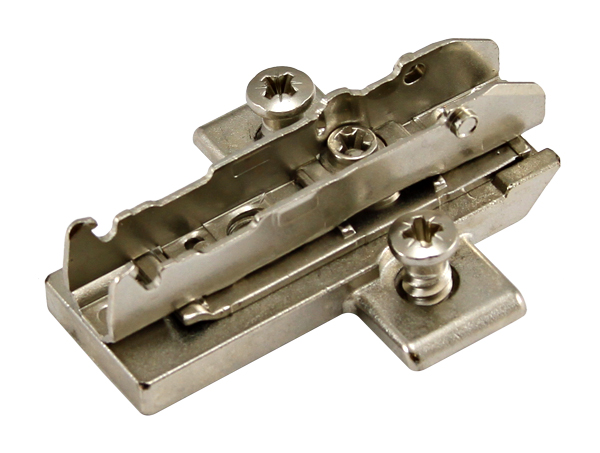 Concealed European Hinges | 9.5MM Wing Base Plate – EACH (2-Point Fixing, Pre-Mounted Euro Screw, Zinc Die-Cast/Steel) Cabinet Hardware Concealed European Hinges