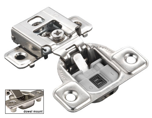 Concealed European Hinges | Face-Frame Hinge (1/2″ Overlay, Soft-Closing, Doweled) Cabinet Hardware Concealed European Hinges