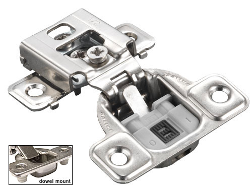 Concealed European Hinges | Face-Frame Hinge (3/4″ Overlay, Soft-Closing, Doweled) Cabinet Hardware Concealed European Hinges