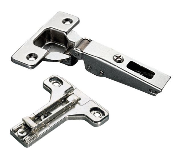 Concealed European Hinges | Hinge and Plate (110° – Face Frame – 7/16″ Overlay – Screw-On) Cabinet Hardware Concealed European Hinges