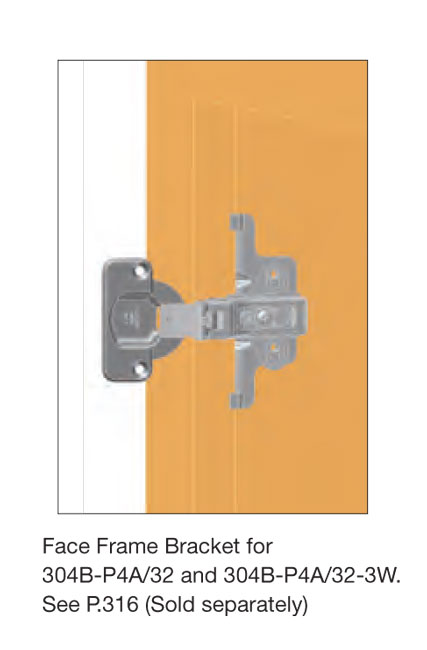 Concealed European Hinges | Stainless Steel Face Frame Mounting Bracket – EACH (Screw-On) Cabinet Hardware Concealed European Hinges