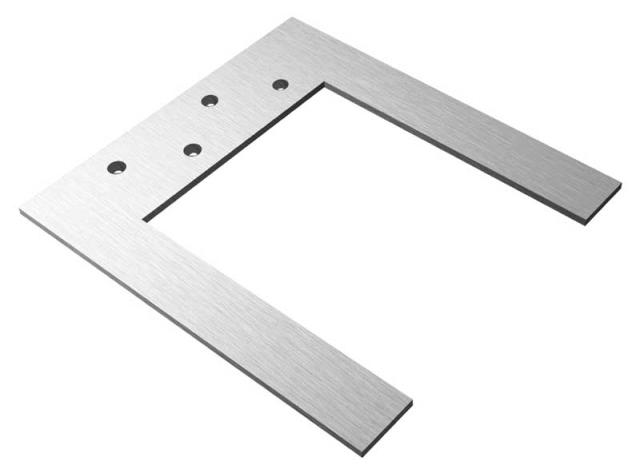 Countertop Supports & Workstation Brackets | Lincoln Top Plate Hidden Countertop Support – EACH Cabinet Hardware Black/Stainless Steel