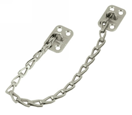 Lid Stays, Lid Hinges & Lid Supports | 12″ (305mm) Transom Chain Cabinet Hardware Brass-Polished/Nickel