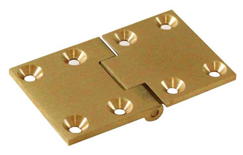 Lid Stays, Lid Hinges & Lid Supports | Butler Tray Hinge – Square Ends – EACH (Satin Brass) Cabinet Hardware Cabinet Hinges