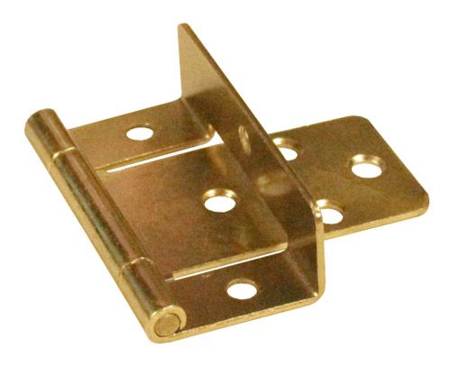 Lid Stays, Lid Hinges & Lid Supports | Non Mortise Lid Hinge – EACH (Satin Brass) Cabinet Hardware Cabinet Hinges