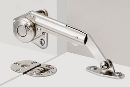 Lid Stays, Lid Hinges & Lid Supports | NSDX-10(R/L)K/TV Lapcon Short-Arm Adjustable Soft-Down Lid Stay – PAIR (Bright Nickel) Cabinet Hardware Lid Stays, Lid Hinges & Lid Supports