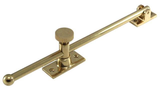 Lid Stays, Lid Hinges & Lid Supports | Standard 10″ (254mm) Window Casement Stay Adjuster Cabinet Hardware Black-Matte/Brass-Antique/Brass-Polished/Brass-Polished - Lifetime/Bronze-Oil Rubbed/Chrome-Polished/Chrome-Satin/Nickel-Antique/Nickel-Satin