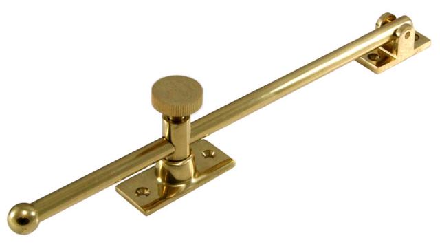 Lid Stays, Lid Hinges & Lid Supports | Standard 12″ (305mm) Window Casement Stay Adjuster Cabinet Hardware Black-Matte/Brass-Antique/Brass-Polished/Brass-Polished - Lifetime/Bronze-Oil Rubbed/Chrome-Polished/Chrome-Satin/Nickel-Antique/Nickel-Satin