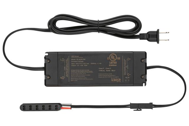 Under Cabinet Lighting | 12VDC LED Power Supply – 60W – EACH (Black) Cabinet Hardware Under Cabinet Lighting